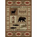 Sleep Ez 7 ft. 10 in. x 9 ft. 10 in. American Destination River Camp Area Rug, Multi Color SL2621701